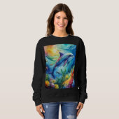 Sweatshirt Dauphin peint (Devant entier)