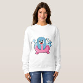 Sweatshirt Dauphin sur baignoire (Devant entier)