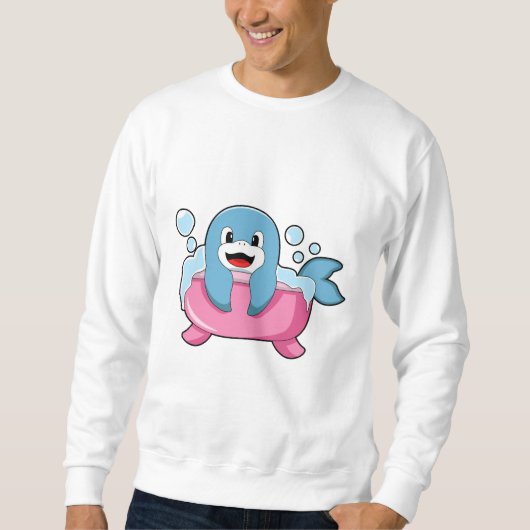 Sweatshirt Dauphin sur baignoire (Devant)