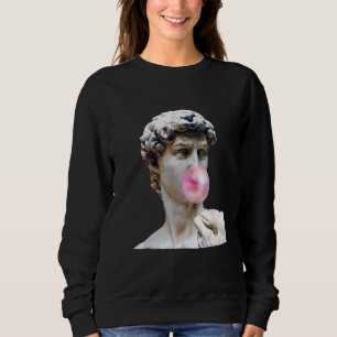 Sweatshirt David Michelangelo Chewing Bubble Gum Statue Homme