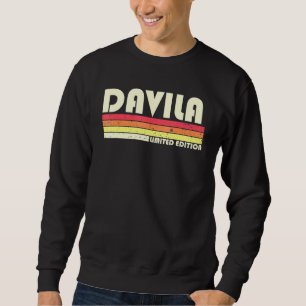 Sweatshirt Davila Nom de famille Retro Vintage 80s 90s Annive