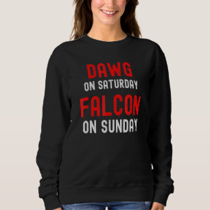 Sweatshirt Dawg le samedi, Falcon le dimanche - Atlanta - Dis