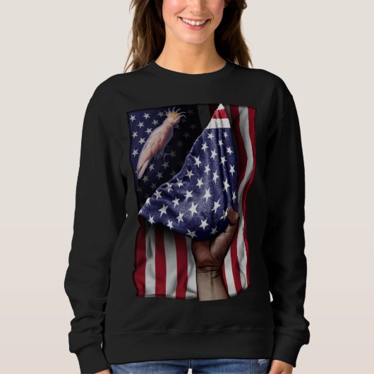 Sweatshirt Day Of Independence US Flag Cockatoo (Devant)