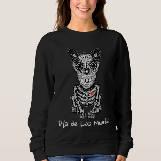 Sweatshirt Day of the Dead Dog Halloween Spirits A dog (Devant)