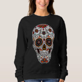 Sweatshirt Day of the Dead Sugar Skull Candy (Devant)