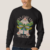Sweatshirt Daydream Believer Dragonfly Retro Boho inspiration (Devant)