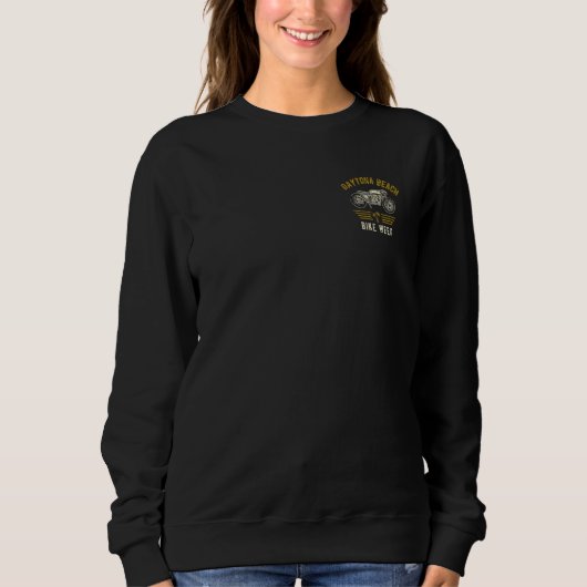 Sweatshirt Daytona Beach Bike Week Retro Motorcycle 8 (Devant)