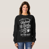 Sweatshirt Daytona Beach Florida Retro Hotrod Surf  13 (Devant entier)