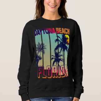 Sweatshirt Daytona Beach Palm Tree de style Vintage rétro