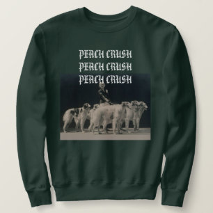 sweatshirt de barzoï d'écrasement de pêche