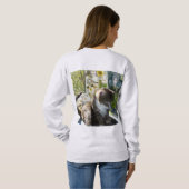 Sweatshirt de base avec le chat, les fleurs et la (Dos entier)