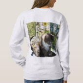 Sweatshirt de base avec le chat, les fleurs et la (Dos)