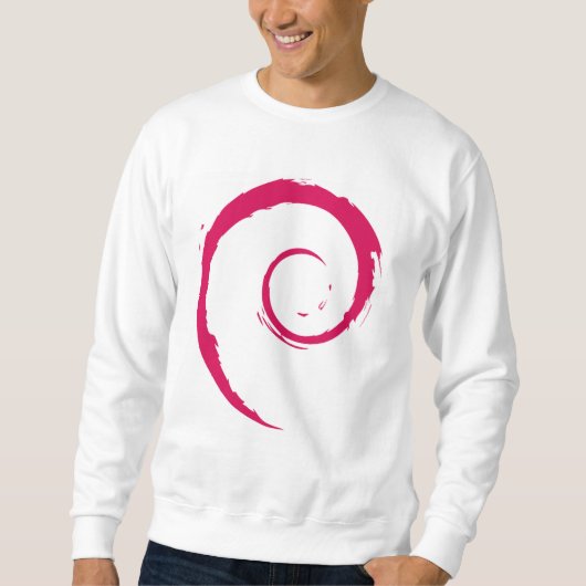 Sweatshirt de base de Debian, blanc (Devant)