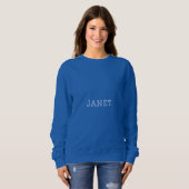Sweatshirt de base en bleu féminin (Devant entier)