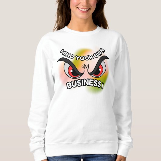 Sweatshirt de base : Faites attention à vous (blan (Devant)