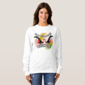 Sweatshirt de base : Faites attention à vous (blan (Devant entier)