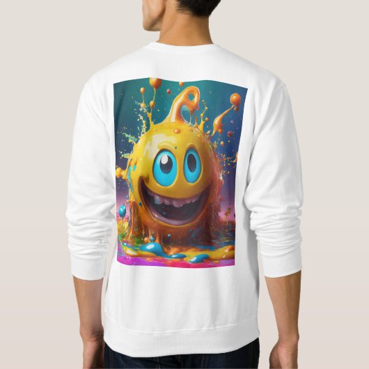 Sweatshirt de base masculin avec la typographie sé (Dos)