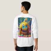 Sweatshirt de base masculin avec la typographie sé (Dos entier)