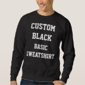 SWEATSHIRT de BASE NOIR personnalisé pour hommes (Devant)