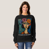 Sweatshirt de base pour femmes avec un message pos (Devant entier)