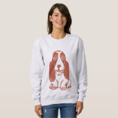 Sweatshirt de Basset Hound (Devant entier)