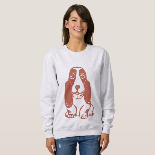 Sweatshirt de Basset Hound (Devant entier)