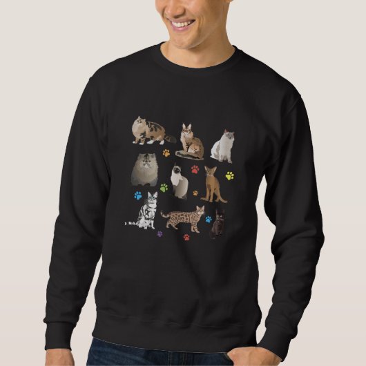 Sweatshirt De beaux chats (Devant)