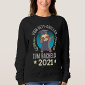 Sweatshirt De Bed Chiller À Bachelor Sloth Graduation (Devant)