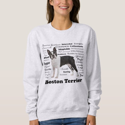 Sweatshirt de Boston Terrier Traits (Devant)