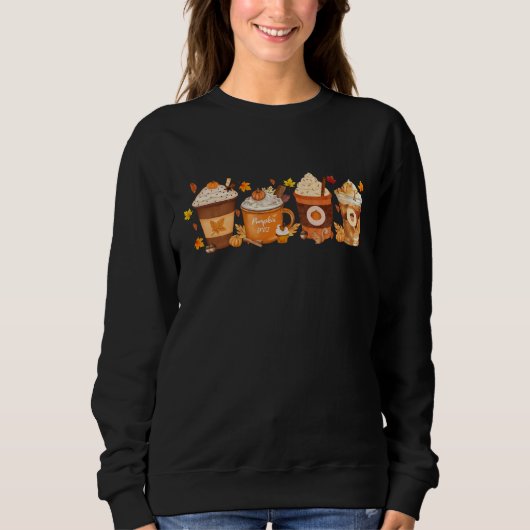 Sweatshirt de café d'automne (Devant)