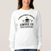 Sweatshirt de café de Noël - Fêtes femmes douillet (Devant)