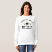 Sweatshirt de café de Noël - Fêtes femmes douillet (Devant entier)