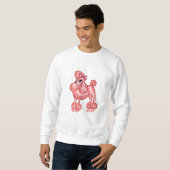 Sweatshirt de caniche rose (Devant entier)