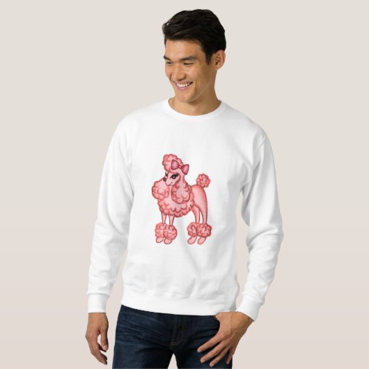 Sweatshirt de caniche rose (Devant entier)