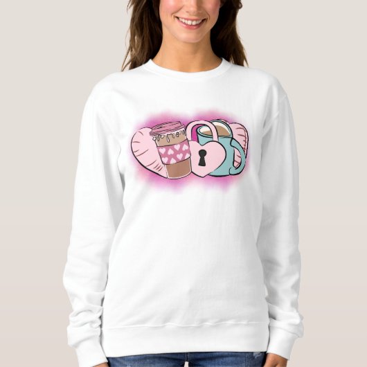 Sweatshirt de canicule rose Valentine (Devant)