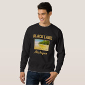 Sweatshirt de carte postale Black Lake Michigan (Devant entier)