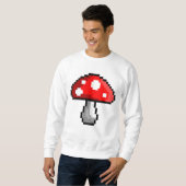 Sweatshirt de champignon de pixel (Devant entier)