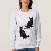 sweatshirt de chat noir (Devant)