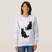 sweatshirt de chat noir (Devant entier)