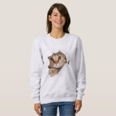 Sweatshirt de chat - Parfaitement Cosy et Mignon (Devant entier)