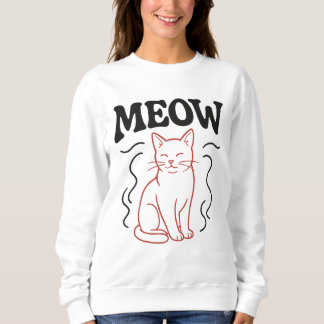 Sweatshirt de chat rouge
