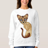 Sweatshirt de chat siamois (Devant)