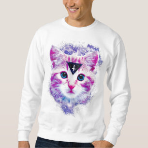Sweatshirt de chaton de l'espace de triangle