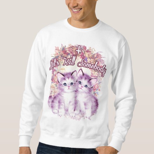 Sweatshirt de chatons de tueur (Devant)