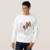 Sweatshirt de chien de Papillon (Devant entier)