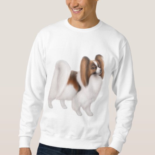 Sweatshirt de chien de Papillon (Devant)