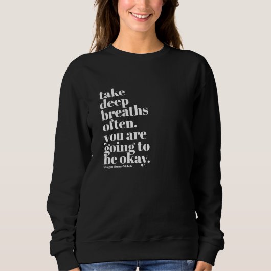 Sweatshirt de citations inspirées (Devant)