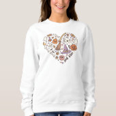 Sweatshirt de coeur d'Halloween mignon (Devant)