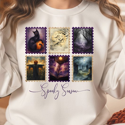 Sweatshirt de collection de timbres d'Halloween