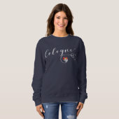 Sweatshirt de Cologne de coeur, drapeau de Köln (Devant entier)